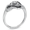 Thumbnail Image 2 of 1/3 CT. T.W. Enhanced Black and White Diamond Fashion Ring in 10K White Gold
