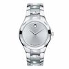 Thumbnail Image 1 of Men's Movado Luno Stainless Steel Watch with Silver Dial (Model: 0606379)