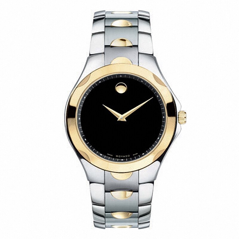 Main Image 1 of Men's Movado Luno Two-Tone Stainless Steel Watch with Black Dial (Model: 0606381)