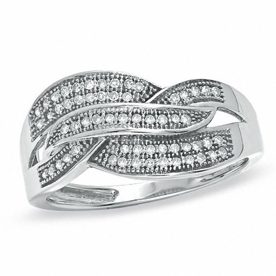 1 4 CT. T.W. Diamond Fashion Ring in Sterling Silver Zales