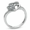 Thumbnail Image 2 of 1/10 CT. T.W. Diamond Multi Heart Ring in 10K White Gold