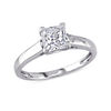 5.5.0mm Princess-Cut Lab-Created White Sapphire Solitaire Engagement Ring in 10K White Gold