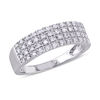 Thumbnail Image 0 of 1/4 CT. T.W. Diamond Four Row Anniversary Band in Sterling Silver