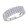 Thumbnail Image 1 of 1/4 CT. T.W. Diamond Four Row Anniversary Band in Sterling Silver