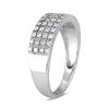Thumbnail Image 1 of 1/4 CT. T.W. Diamond Four Row Anniversary Band in Sterling Silver