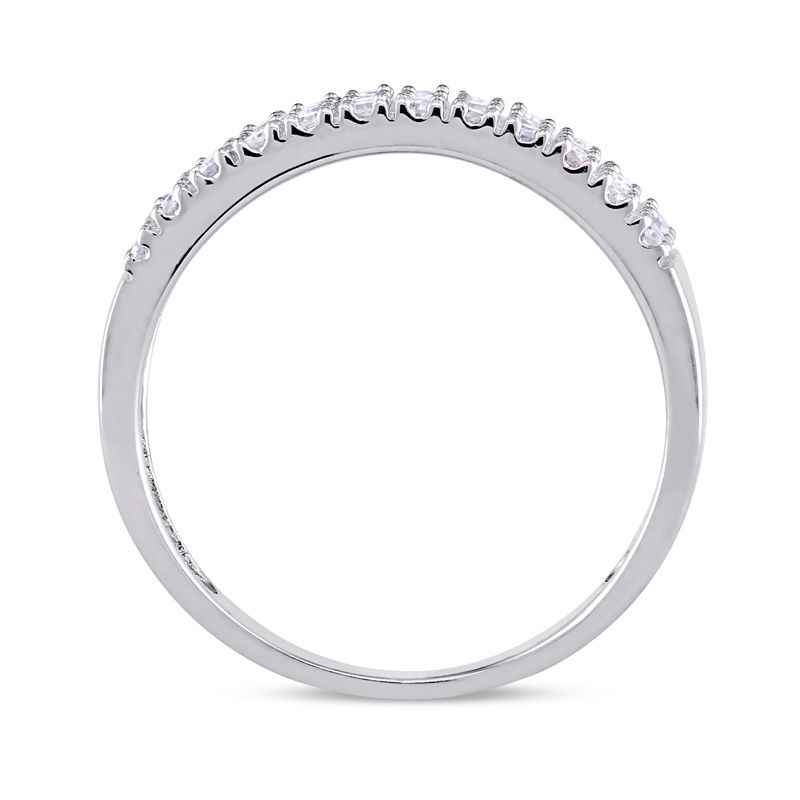 Main Image 3 of 1/4 CT. T.W. Diamond Four Row Anniversary Band in Sterling Silver