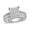 Thumbnail Image 0 of 1/2 CT. T.W. Diamond Composite Rectangle Engagement Ring in 10K White Gold