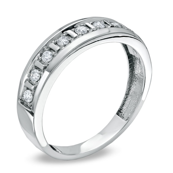 1/3 CT. T.w. Diamond Wedding Band in 10K White Gold