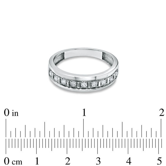1/3 CT. T.W. Diamond Wedding Band in 10K White Gold | Zales
