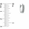 Thumbnail Image 2 of 1/4 CT. T.W. Diamond Hoop Earrings in 10K White Gold