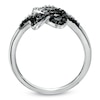 Thumbnail Image 2 of 1/3 CT. T.W. Enhanced Black and White Diamond Pretzel Ring in 10K White Gold