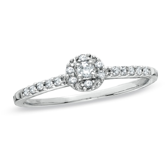 1/6 CT. T.w. Diamond Promise Ring in 10K White Gold