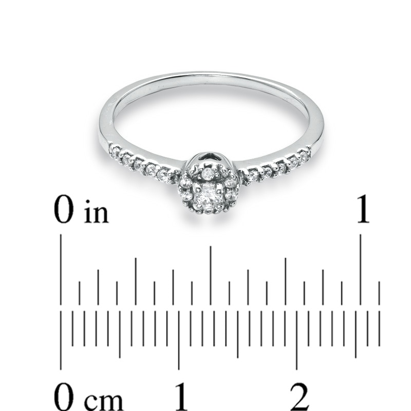Main Image 3 of 1/6 CT. T.W. Diamond Promise Ring in 10K White Gold
