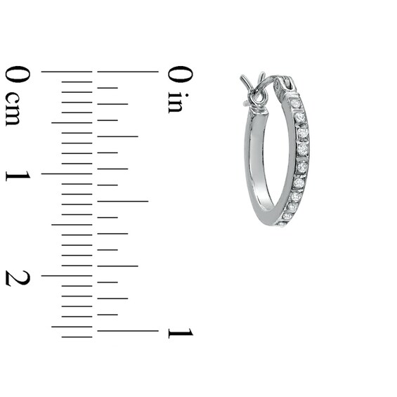 Diamond Fascinationâ¢ Hoop Earrings and Bangle Set in Sterling Silver