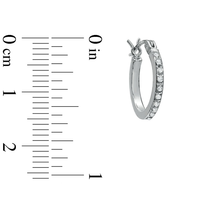 Main Image 2 of Diamond Fascination™ Hoop Earrings and Bangle Set in Sterling Silver