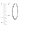 Thumbnail Image 1 of Diamond Fascination™ 33.0mm Round Hoop Earrings in Sterling Silver