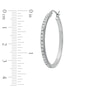 Thumbnail Image 2 of Diamond Fascination™ 33.0mm Round Hoop Earrings in Sterling Silver