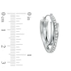 Thumbnail Image 1 of Diamond Fascination™ Triple Oval Hoop Earrings in 14K White Gold