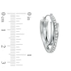 Thumbnail Image 2 of Diamond Fascination™ Triple Oval Hoop Earrings in 14K White Gold