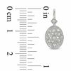 Thumbnail Image 1 of 1/8 CT. T.W. Diamond Filigree Leverback Earrings in Sterling Silver