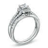 Thumbnail Image 1 of 1/2 CT. T.W. Princess-Cut Diamond Frame Split Shank Bridal Set in 14K White Gold