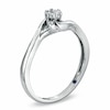 Thumbnail Image 1 of Cherished Promise Collection™ 1/10 CT. T.W. Composite Diamond Flower Promise Ring in 10K White Gold