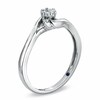 Thumbnail Image 2 of Cherished Promise Collection™ 1/10 CT. T.W. Composite Diamond Flower Promise Ring in 10K White Gold