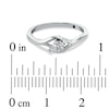 Thumbnail Image 2 of Cherished Promise Collection™ 1/10 CT. T.W. Composite Diamond Flower Promise Ring in 10K White Gold