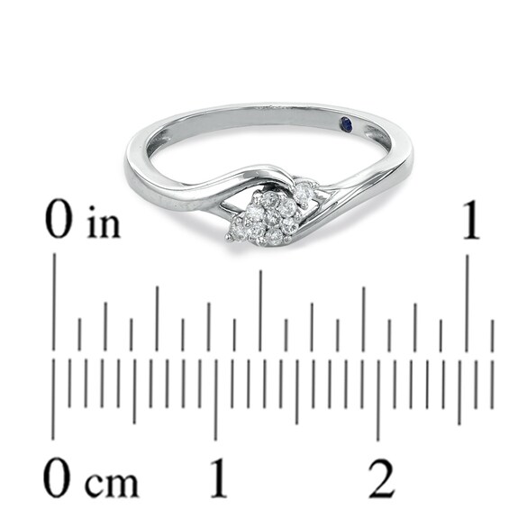 Cherished Promise Collectionâ¢ 1/10 CT. T.w. Composite Diamond Flower Ring 10K White Gold