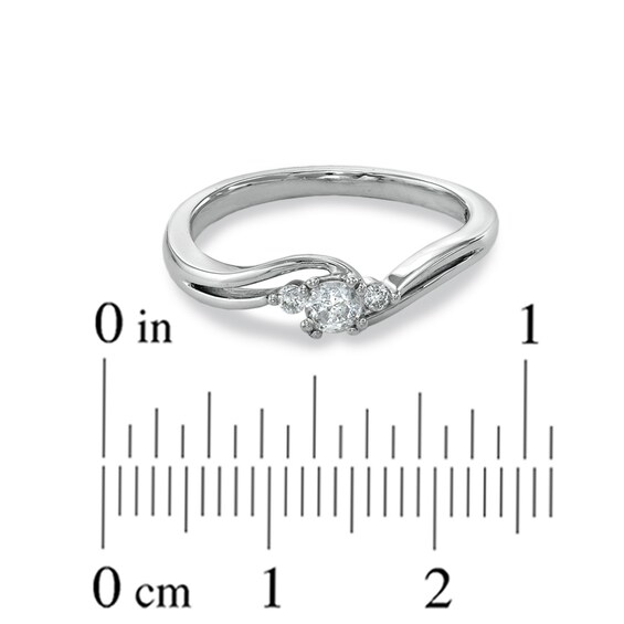 Cherished Promise Collectionâ¢ 1/5 CT. T.w. Diamond Three Stone Promise Ring in 10K White Gold