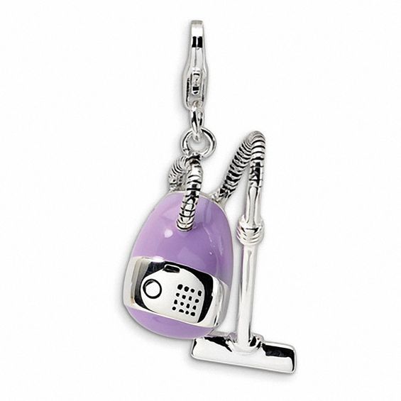 Amore La Vita™ Purple Vacuum Charm in Sterling Silver