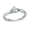 Thumbnail Image 1 of Cherished Promise Collection™ 1/10 CT. T.W. Princess-Cut Quad Diamond Promise Ring in 10K White Gold