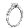 Thumbnail Image 2 of Cherished Promise Collection™ 1/4 CT. T.W. Quad Princess-Cut Diamond Wave Promise Ring in 10K White Gold