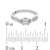 Thumbnail Image 3 of Cherished Promise Collection™ 1/4 CT. T.W. Quad Princess-Cut Diamond Wave Promise Ring in 10K White Gold