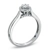 Thumbnail Image 1 of Cherished Promise Collection™ 1/5 CT. T.W. Composite Diamond Flower Promise Ring in 10K White Gold