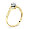 Thumbnail Image 1 of Cherished Promise Collection™ 1/10 CT. T.W. Composite Diamond Flower Promise Ring in 10K Two-Tone Gold