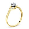 Thumbnail Image 2 of Cherished Promise Collection™ 1/10 CT. T.W. Composite Diamond Flower Promise Ring in 10K Two-Tone Gold