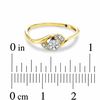 Thumbnail Image 3 of Cherished Promise Collection™ 1/10 CT. T.W. Composite Diamond Flower Promise Ring in 10K Two-Tone Gold