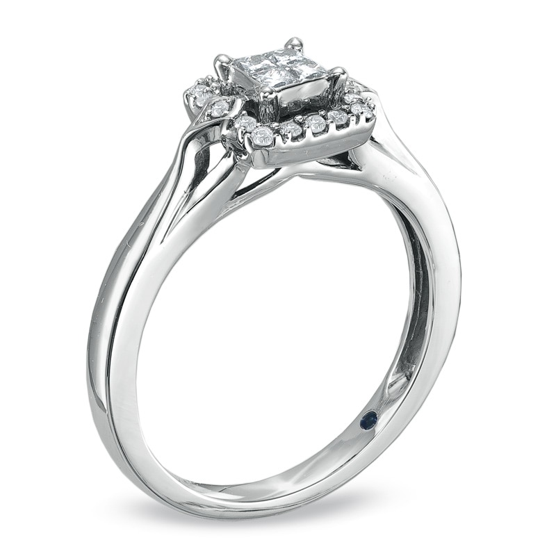 Cherished Promise Collection™ 1/4 CT. T.W. Quad Princess-Cut Diamond Promise Ring in 10K White Gold