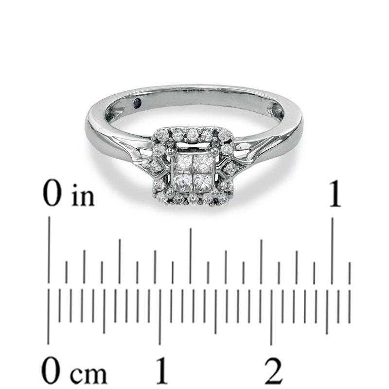 Cherished Promise Collection™ 1/4 CT. T.W. Quad Princess-Cut Diamond Promise Ring in 10K White Gold