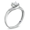 Thumbnail Image 2 of Cherished Promise Collection™ 1/5 CT. T.W. Quad Princess-Cut Diamond Twist Promise Ring in 10K White Gold
