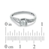 Thumbnail Image 2 of Cherished Promise Collection™ 1/5 CT. T.W. Quad Princess-Cut Diamond Twist Promise Ring in 10K White Gold