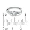 Thumbnail Image 3 of Cherished Promise Collection™ 1/5 CT. T.W. Quad Princess-Cut Diamond Twist Promise Ring in 10K White Gold