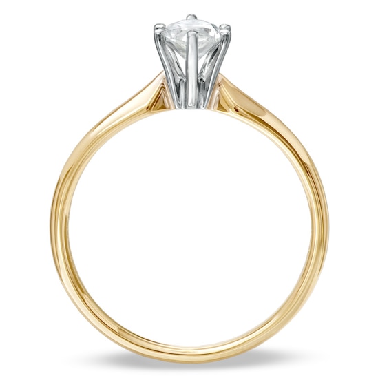 5/8 CT. Certified Marquise Diamond Solitaire Engagement Ring in 14K Gold (J/I2)