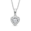 Thumbnail Image 0 of 1/4 CT. T.W. Diamond Heart Frame Pendant in 10K White Gold