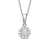 Thumbnail Image 0 of 1/4 CT. T.W. Diamond Round Frame Pendant in 10K White Gold