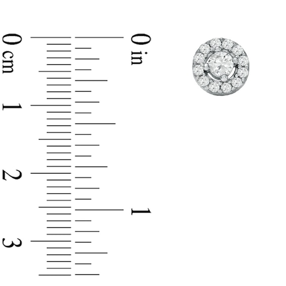 1 CT. T.w. Diamond Frame Stud Earrings in 10K White Gold