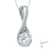 Thumbnail Image 1 of 1/10 CT. Diamond Solitaire Twist Pendant in 14K White Gold