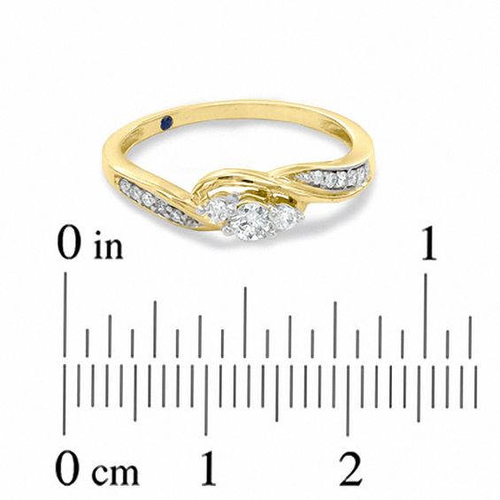 Cherished Promise Collectionâ¢ 1/5 CT. T.w. Diamond Wave Promise Ring in 10K Gold