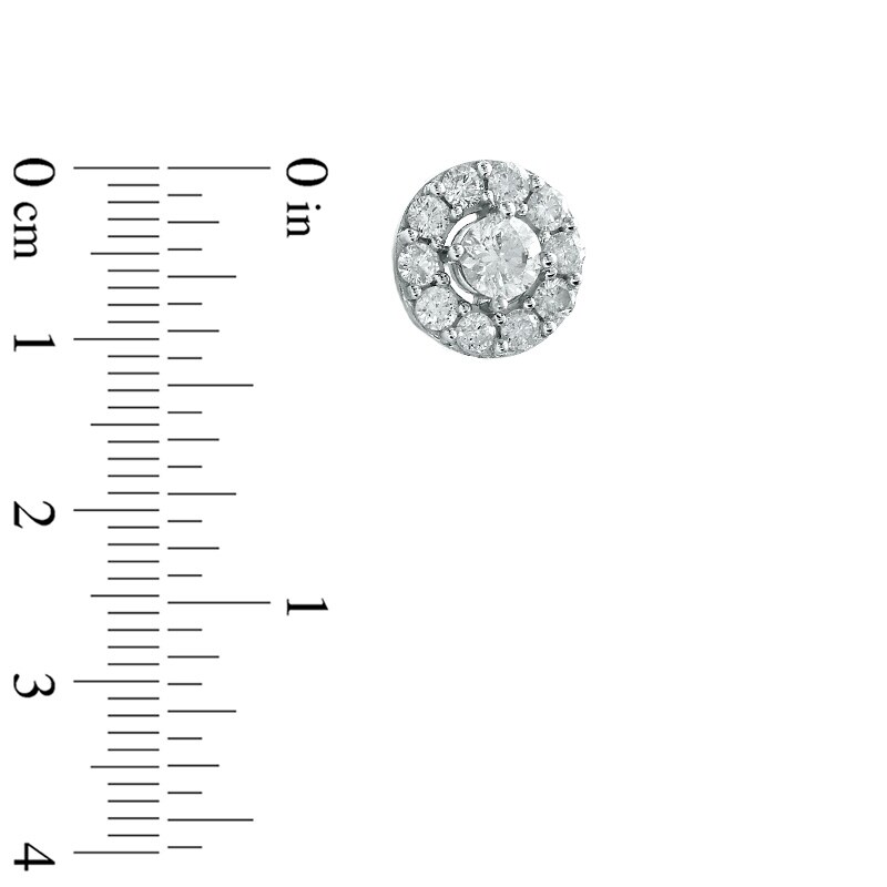 Main Image 2 of 2 CT. T.W. Diamond Frame Stud Earrings in 14K White Gold